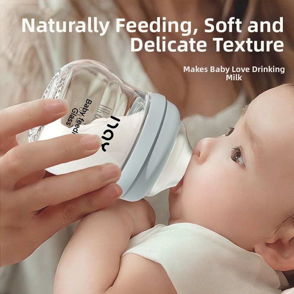 Baby Food Nutrition - Biberón de vidrio antiflatulencia, biberón de