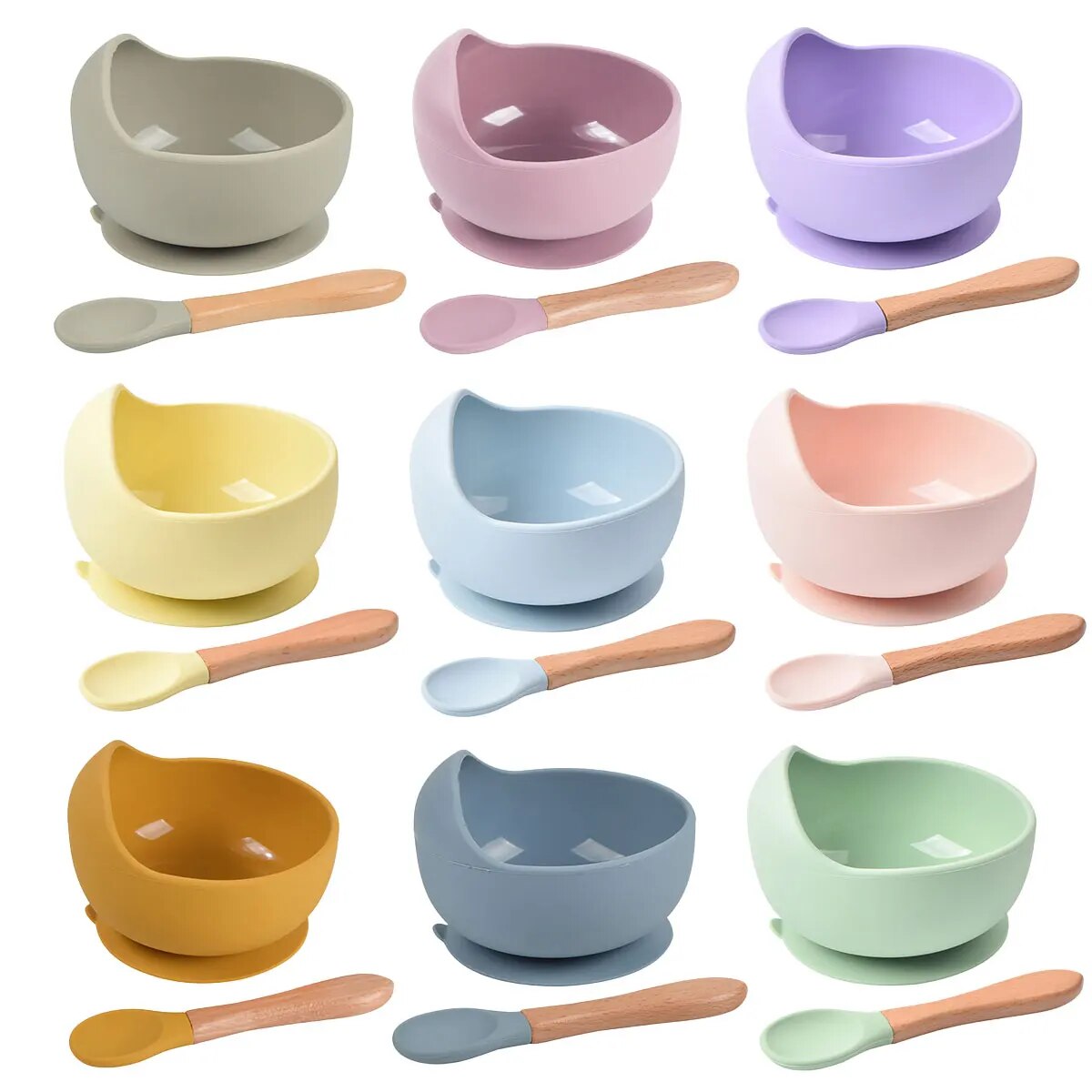 Baby Food Universe - Cuenco de alimentación de silicona para