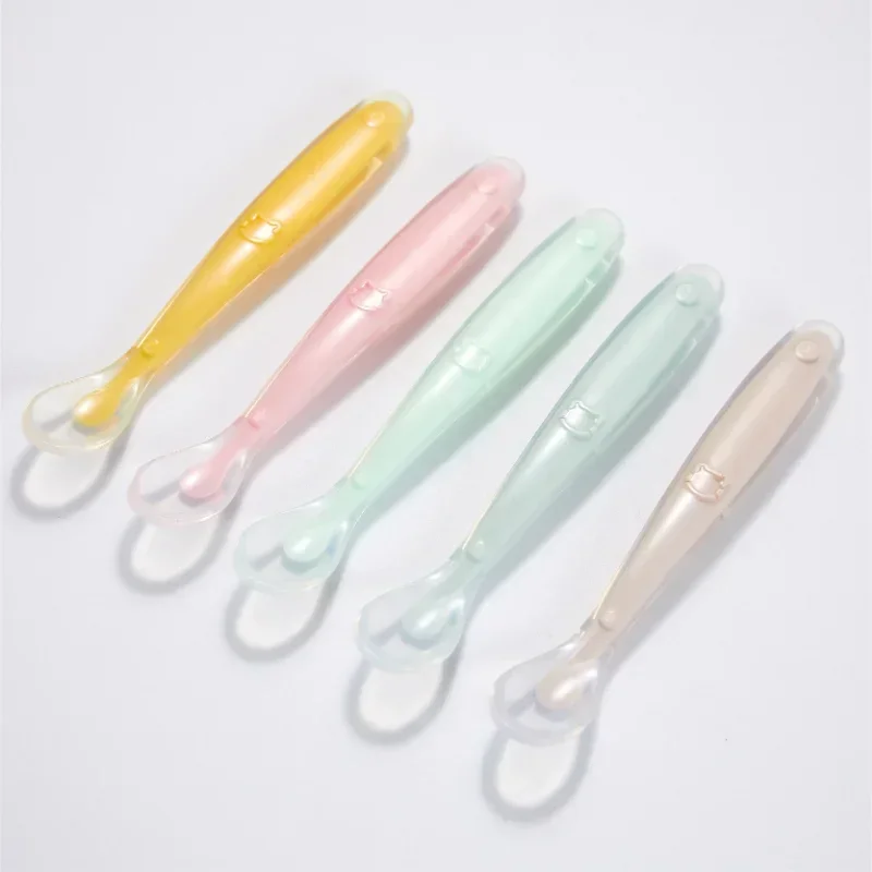 Baby Food Nutrition - Cuchara de silicona suave para bebé,