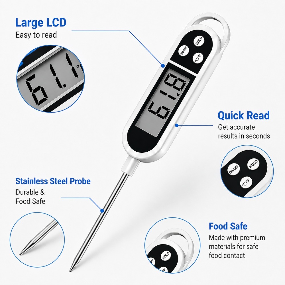 Termómetro Digital de Sonda, A - Baby Food With Meat reseña y precio